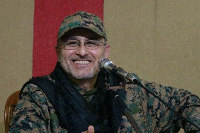 Adnan Badreddine, brother of top Hezbollah commander Mustafa Badreddine, grieves at his brother's picture. Lebanon's militant Hezbollah group said that its top military commander who was supervising its military operations in Syria, Mustafa Badreddine, was killed in an explosion in Damascus. (AP) Adnan Badreddine, brother of top Hezbollah commander Mustafa Badreddine, grieves at his brother's picture. Lebanon's militant Hezbollah group said that its top military commander who was supervising its military operations in Syria, Mustafa Badreddine, was killed in an explosion in Damascus. (AP)