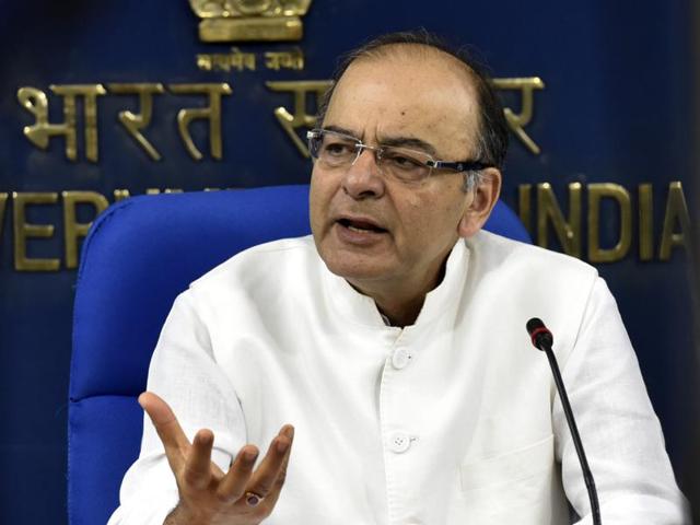 Finance minister Arun Jaitley interacts with journalists in New Delhi. (Mohammad Zakir/HT Photo) Finance minister Arun Jaitley interacts with journalists in New Delhi. (Mohammad Zakir/HT Photo)