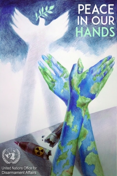 Michelle Li’s poster won the second prize in the contest. (Picture courtesy: UN)