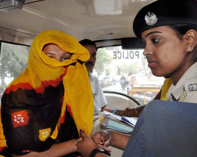 Rossy Ferros, one of the accused in Goa MLA Atanasio Monserratte rape case, being taken to the court in Panaji earlier this month. Monserratte on Saturday moved a bail application before the Goa Children’s court. (PTI) Rossy Ferros, one of the accused in Goa MLA Atanasio Monserratte rape case, being taken to the court in Panaji earlier this month. Monserratte on Saturday moved a bail application before the Goa Children’s court. (PTI)