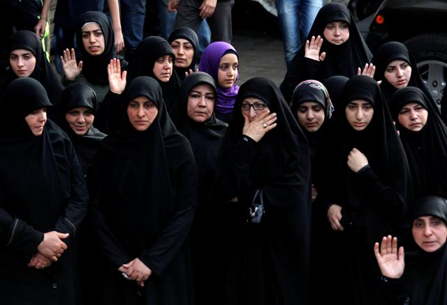 Women mourn during Badreddine’s funeral. (REUTERS) Women mourn during Badreddine’s funeral. (REUTERS)