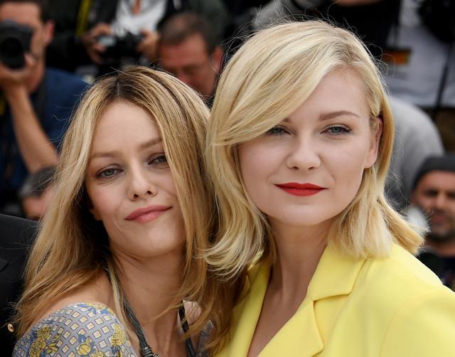 French actress / singer and member of the Jury Vanessa Paradis (left) and US actress and member of the Jury Kirsten Dunst during a photocall ahead of the opening of the 69th Cannes Film Festival. (AFP)