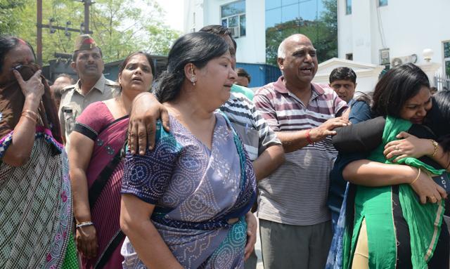 Of the 11 Indiamart employees present in the office at the time of the incident, only six survived. (Sakib Ali/HT Photo) Of the 11 Indiamart employees present in the office at the time of the incident, only six survived. (Sakib Ali/HT Photo)