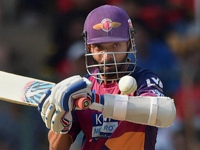 Pune Supergiants batsman Ajinkiya Rahane plays a shot during the IPL T20 match against Royal Challengers. (PTI Photo) Pune Supergiants batsman Ajinkiya Rahane plays a shot during the IPL T20 match against Royal Challengers. (PTI Photo)