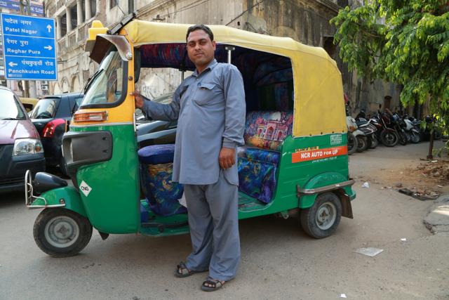 Hari Om Sharma’s is the first auto rickshaw in the city to have been part of this project