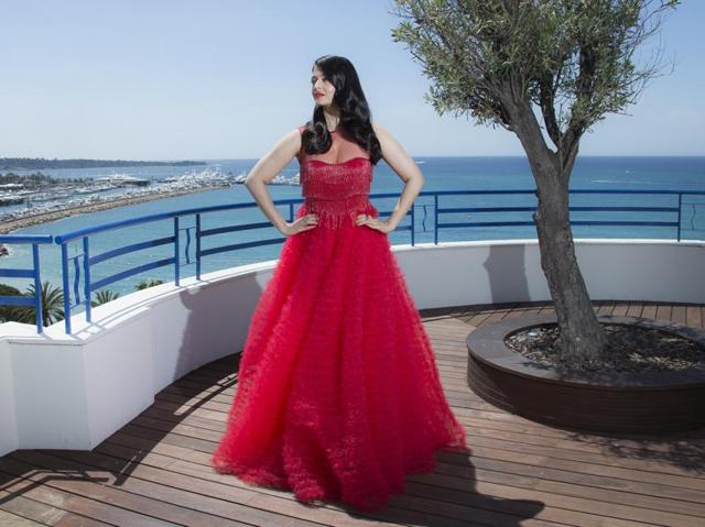 Actress Aishwarya Rai Bachchan poses during portraits at the 69th international film festival, Cannes, southern France, Saturday. (AP)