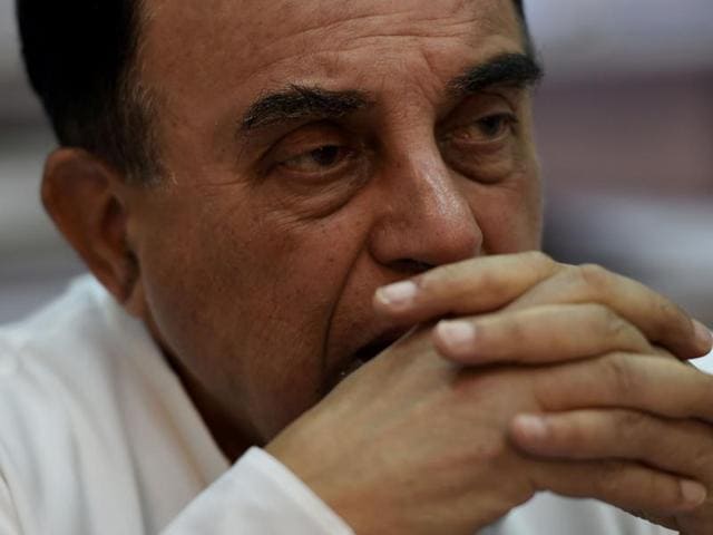 Subramanian Swamy, a member of the Rajya Sabha, gestures during an interview in New Delhi. (AFP Photo) Subramanian Swamy, a member of the Rajya Sabha, gestures during an interview in New Delhi. (AFP Photo)