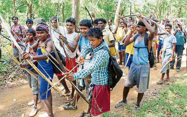 Tribals will embark upon their annual hunting ritual ‘Sendra’ inside Dalma on Monday.(Arvind Sharma / HT File) Tribals will embark upon their annual hunting ritual ‘Sendra’ inside Dalma on Monday.(Arvind Sharma / HT File)