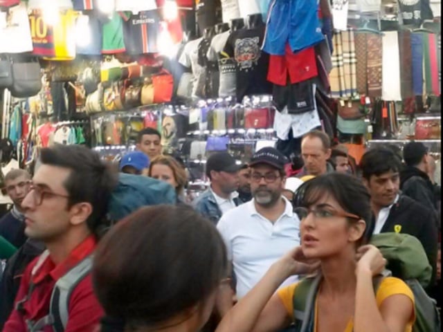 The former couple could also be seen at a busy market in Morocco. (Twitter) 