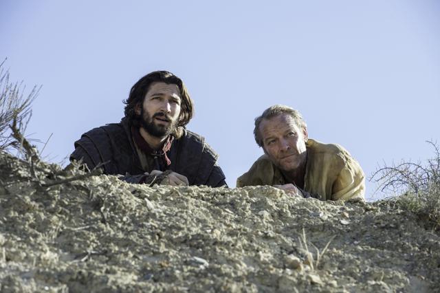 Ser Jorah and Daario Naharis arrived in Vaes Dothrak with a half-baked plan of breaking Daenerys out. Ser Jorah and Daario Naharis arrived in Vaes Dothrak with a half-baked plan of breaking Daenerys out.