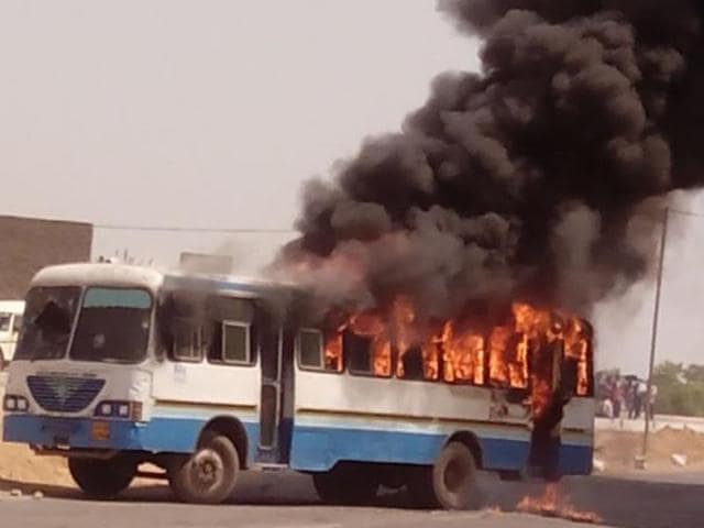 As the news of the accident reached Behbalpur, the villagers reached the spot and called up the police.(HT Photo) As the news of the accident reached Behbalpur, the villagers reached the spot and called up the police.(HT Photo)