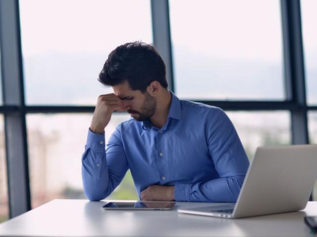 According to a study, symptoms of depression were reported by 18% of supervisors and managers compared to 12% for workers. (Shutterstock ) According to a study, symptoms of depression were reported by 18% of supervisors and managers compared to 12% for workers. (Shutterstock )