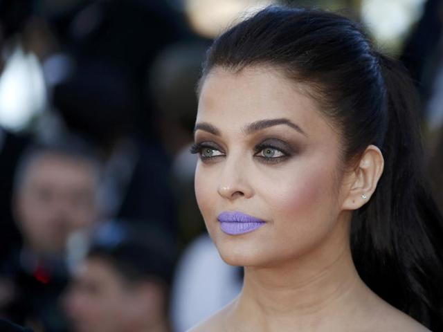 Actor Aishwarya Rai Bachchan’s lipstick sent the internet in a tizzy.(REUTERS)