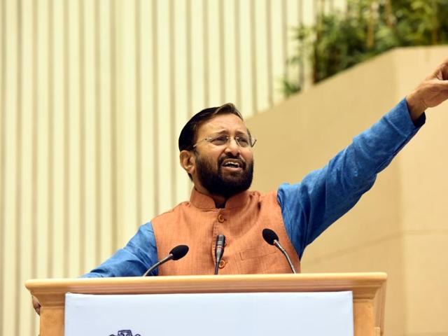 Minister of State (Independent Charge) for Environment, Forest and Climate Change, Prakash Javadekar, addresses the inaugural session of a one-day national conference on ‘Gaushalas.’ The centre is planning a slew of measures to protect illegal smuggling and slaughtering, in order to conserve ‘gauvansh’ (cow clans) and ‘gaushalas’ (cow sheds) in the country.(Hindustan Times Photo) Minister of State (Independent Charge) for Environment, Forest and Climate Change, Prakash Javadekar, addresses the inaugural session of a one-day national conference on ‘Gaushalas.’ The centre is planning a slew of measures to protect illegal smuggling and slaughtering, in order to conserve ‘gauvansh’ (cow clans) and ‘gaushalas’ (cow sheds) in the country.(Hindustan Times Photo)