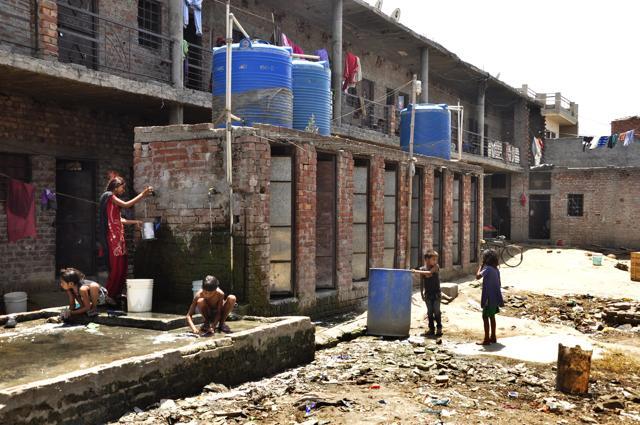 The place has only eight toilets for 370 dwellers. (Sikander Singh Chopra/HT Photo)
