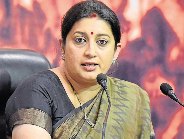 HRD minister Smriti Irani on Tuesday said the results of CBSE Board exams for class X and XII will be declared “on time” before the end of this month. (Ravi Choudhary/HT file) HRD minister Smriti Irani on Tuesday said the results of CBSE Board exams for class X and XII will be declared “on time” before the end of this month. (Ravi Choudhary/HT file)