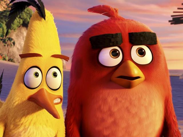 Characters Red, voiced by Jason Sudeikis, from left, Chuck, voiced by Josh Gad and Bomb, voiced by Danny McBride in a scene from The Angry Birds Movie. (AP) Characters Red, voiced by Jason Sudeikis, from left, Chuck, voiced by Josh Gad and Bomb, voiced by Danny McBride in a scene from The Angry Birds Movie. (AP)
