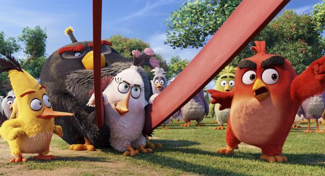 Characters Chuck, voiced by Josh Gad, from left, Bomb, voiced by Danny McBride, Matilda, voiced by Maya Rudolph and Red, voiced by Jason Sudeikis, in a scene from The Angry Birds Movie. (AP) Characters Chuck, voiced by Josh Gad, from left, Bomb, voiced by Danny McBride, Matilda, voiced by Maya Rudolph and Red, voiced by Jason Sudeikis, in a scene from The Angry Birds Movie. (AP)