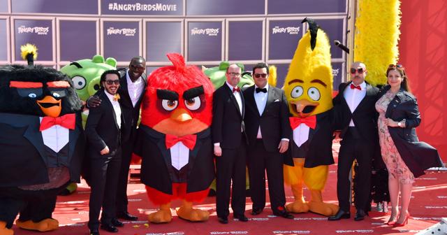 Russian singer Timur Rodriguez, French actor Omar Sy, US producer John Cohen, US actor and producer Josh Gad, Italian actor Maccio Capatonda and Lebanese tv host Raya Abirached pose on May 10, 2016 during a photocall for the animated film The Angry Birds Movie on the eve of the opening of the 69th edition of the Cannes Film Festival. (AFP) Russian singer Timur Rodriguez, French actor Omar Sy, US producer John Cohen, US actor and producer Josh Gad, Italian actor Maccio Capatonda and Lebanese tv host Raya Abirached pose on May 10, 2016 during a photocall for the animated film The Angry Birds Movie on the eve of the opening of the 69th edition of the Cannes Film Festival. (AFP)