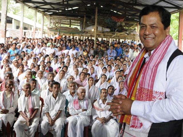 In this file photo, BJP candidate Sarbananda Sonowal during his election campaign in Majuli, Assam. (Subhendu Ghosh/HT Photo) In this file photo, BJP candidate Sarbananda Sonowal during his election campaign in Majuli, Assam. (Subhendu Ghosh/HT Photo)