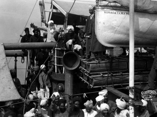 Tejpal Sandhu’s great-grandfather Gurdit Singh (front, white bearded), who organised the Komagata Maru voyage, is seen with his son, Balwant Singh, then just seven, and other passengers of the Japanese steamship in 1914. (City of Vancouver Archives.) Tejpal Sandhu’s great-grandfather Gurdit Singh (front, white bearded), who organised the Komagata Maru voyage, is seen with his son, Balwant Singh, then just seven, and other passengers of the Japanese steamship in 1914. (City of Vancouver Archives.)