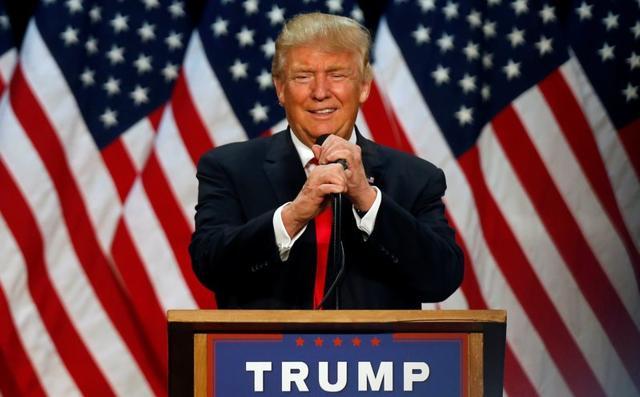 Republican US presidential candidate Donald Trump speaks at a campaign rally in Eugene, Oregon. (Reuters File Photo) Republican US presidential candidate Donald Trump speaks at a campaign rally in Eugene, Oregon. (Reuters File Photo)