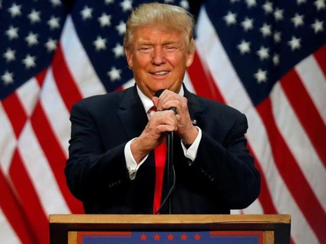 Republican US presidential candidate Donald Trump speaks at a campaign rally. (Reuters) Republican US presidential candidate Donald Trump speaks at a campaign rally. (Reuters)