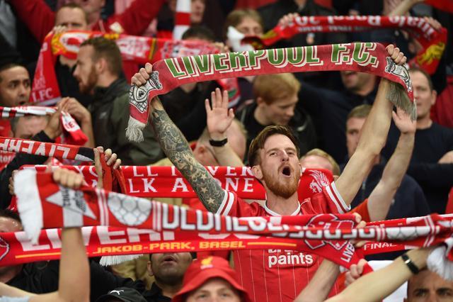 Liverpool's supporters cheer prior to the UEFA Europa League final football match. (AFP)