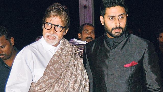 Amitabh Bachchan and Abhishek Bachchan arrive at the wedding reception of Tulsi Kumar. (Photo: Yogen Shah) Amitabh Bachchan and Abhishek Bachchan arrive at the wedding reception of Tulsi Kumar. (Photo: Yogen Shah)