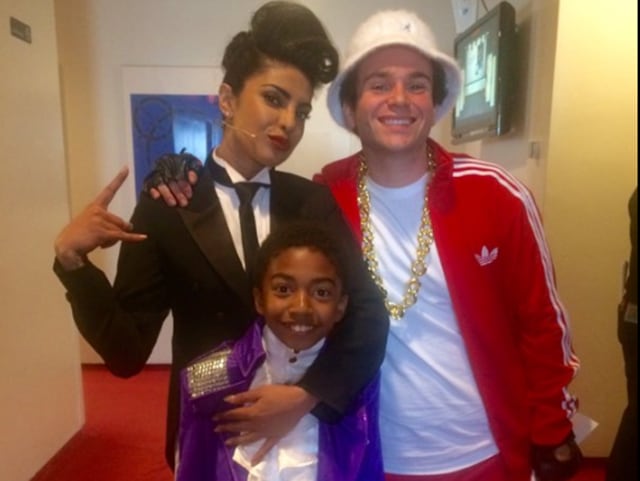 Priyanka was joined by Troy Gentile and Miles Brown for her dance performance.