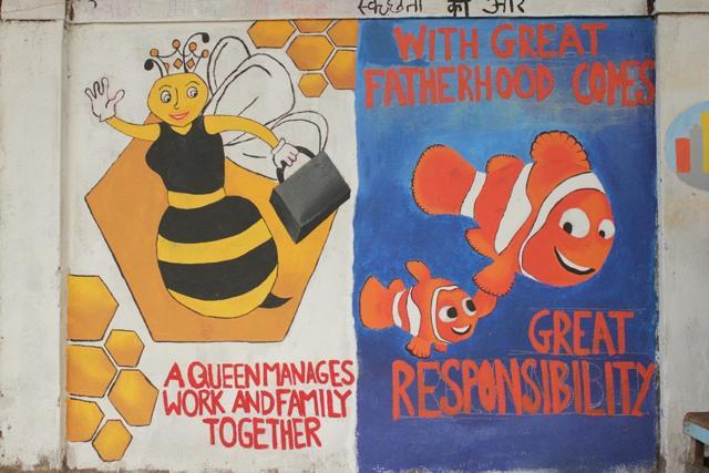Gender equality mural as a part of MAD’s collaboration with NM College’s fest Drishti (Photo: Tamim Sangrar )