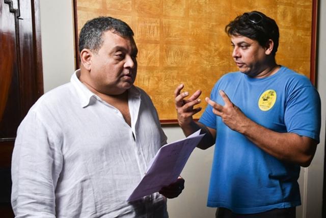 Vijayakar and Broacha rehearse for 40 Shades of Grey (Hair) (Photo: Aalok Soni/HT)