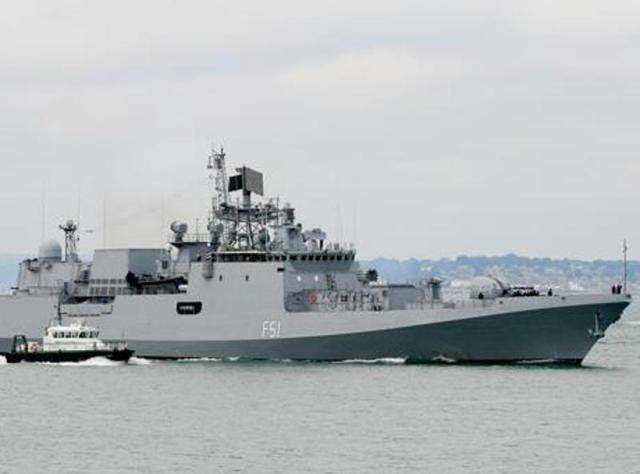 Guided missile stealth frigates INS Satpura and Sahyadri, fleet support ship INS Shakti and guided missile corvette INS Kirch will be part of the deployment.(File Photo)