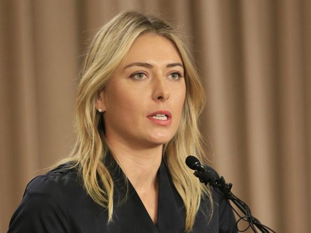 Sharapova tested positive for Meldonium at the Australian Open in January. (AP) Sharapova tested positive for Meldonium at the Australian Open in January. (AP)