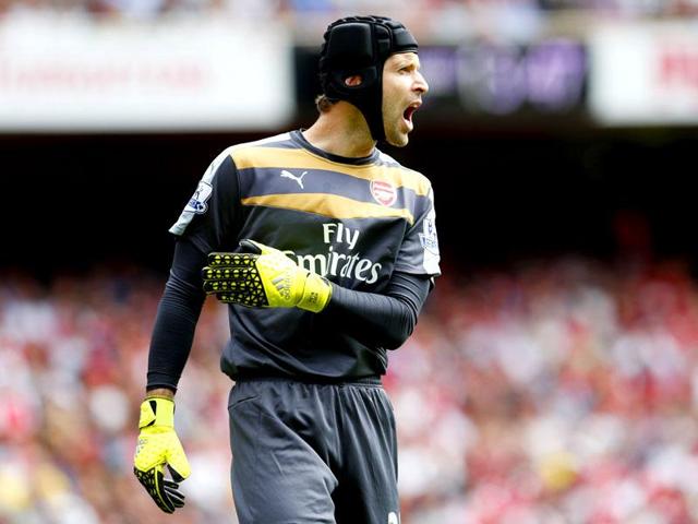 Arsenal goalkeeper Petr Cech during the Premier League match against West Ham at the Emirates Stadium in London on August 9, 2015. (Reuters) Arsenal goalkeeper Petr Cech during the Premier League match against West Ham at the Emirates Stadium in London on August 9, 2015. (Reuters)