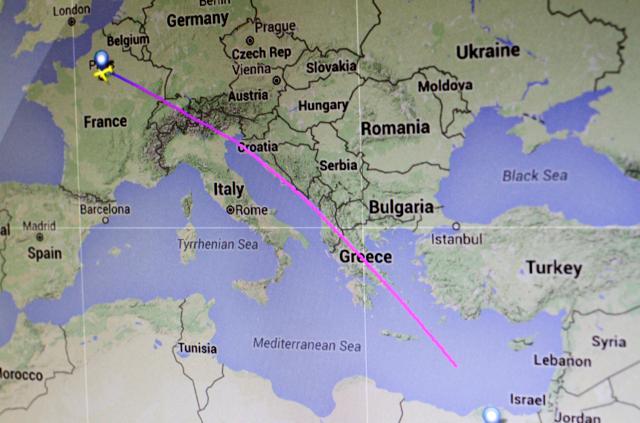 The flight path of EgyptAir flight MS804 from Paris to Cairo is seen on a flight tracking screen. (Flightradar24.com/Handout via Reuters ) The flight path of EgyptAir flight MS804 from Paris to Cairo is seen on a flight tracking screen. (Flightradar24.com/Handout via Reuters )