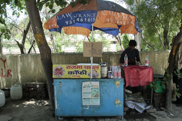 Mahinder, who runs a banta stall, says he will welcome any excuse to go home as the sales fall. (Shivam Saxena/HT)