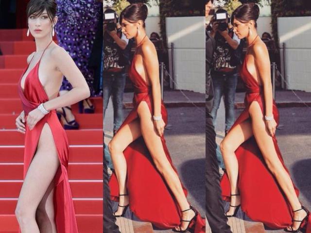 Despite the serious malfunction, Bella hardly even seemed phased that her dress exposed more than everyone expected. (Instagram) Despite the serious malfunction, Bella hardly even seemed phased that her dress exposed more than everyone expected. (Instagram)