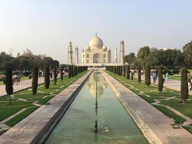 5. Taj Mahal, India. The ivory-white marble mausoleum on the south bank of the Yamuna river in Agra was commissioned in 1632 by the Mughal emperor, Shah Jahan, to house the tomb of his favourite wife, Mumtaz Mahal. (AFP) 5. Taj Mahal, India. The ivory-white marble mausoleum on the south bank of the Yamuna river in Agra was commissioned in 1632 by the Mughal emperor, Shah Jahan, to house the tomb of his favourite wife, Mumtaz Mahal. (AFP)