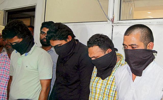 The accused in police custody. (HT Photo) The accused in police custody. (HT Photo)