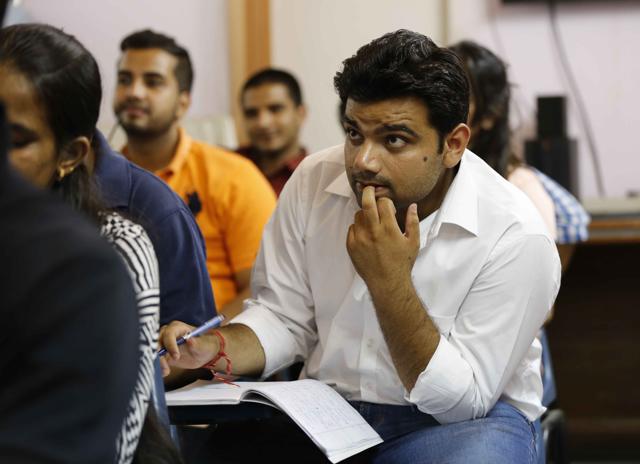 In the past couple of years the number of coaching centres for banking and Staff Selection Commission (SSC) has seen a sharp rise. (Sanchit Khanna / HT Photos) In the past couple of years the number of coaching centres for banking and Staff Selection Commission (SSC) has seen a sharp rise. (Sanchit Khanna / HT Photos)
