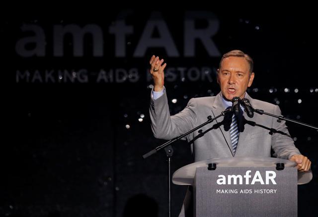 Actor Kevin Spacey at the auction. (REUTERS)