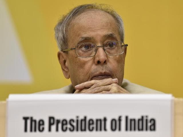 In this file photo, President Pranab Mukherjee can be seen at an event in New Delhi’s Vigyan Bhawan.(Raj K Raj/HT Photo) In this file photo, President Pranab Mukherjee can be seen at an event in New Delhi’s Vigyan Bhawan.(Raj K Raj/HT Photo)