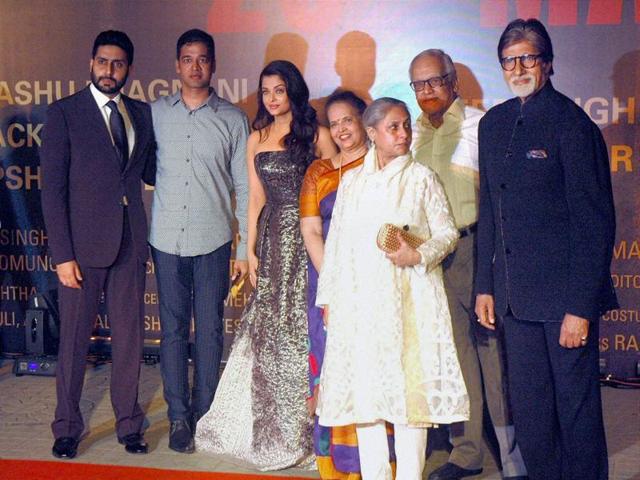 Aishwarya’s parents also joined her at her film’s screening. (PTI )