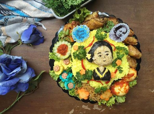 Ever seen a portrait made out of cooked rice? (Instagram/febriunggy) 