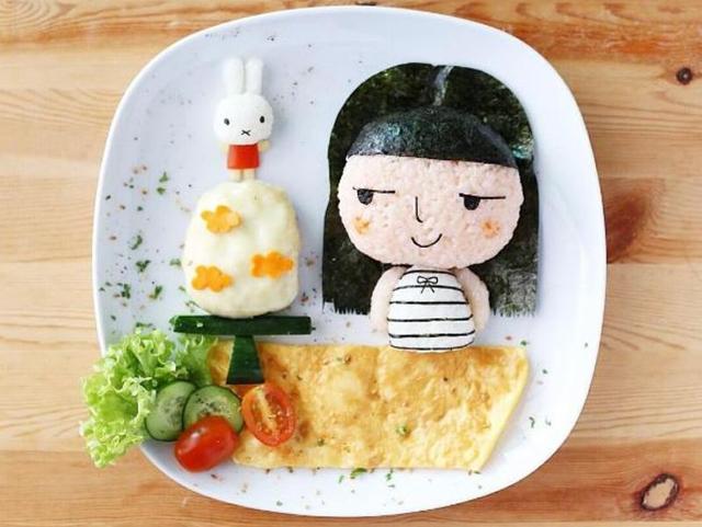 A mother’s present to her daughter on her birthday. Made with rice and veggies. (InstagRam/leesamantha) 