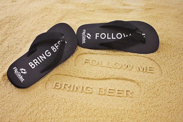 With the FlipSidez Flip Flops (above), you can easily bring fun into your holiday. With the FlipSidez Flip Flops (above), you can easily bring fun into your holiday.