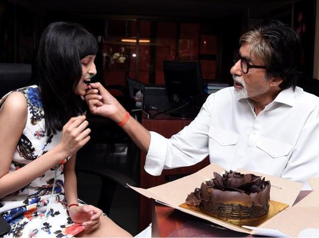 Bachchan posted pictures of Hardika’s birthday celebration on his blog and shared the details of his meeting with her.(Twitter)