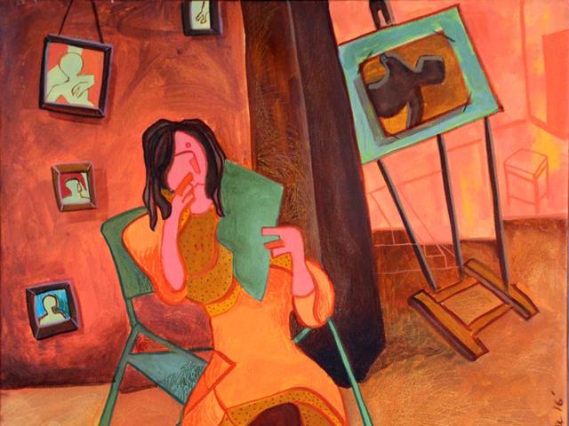 Artworks by 200 youngsters are on display at the ongoing exhibition. Seen here, a painting by Ritika Verma. Artworks by 200 youngsters are on display at the ongoing exhibition. Seen here, a painting by Ritika Verma.