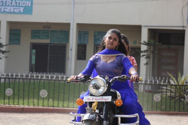 Rinku Rajguru as Archie in Sairat. The woman is the protagonist of this film, says director Nagraj Manjule. “She’s not just beautiful, as most Hindi film heroines tend to be. She’s breaking boundaries. She rides a Bullet and a tractor with equal ease. And she’s plump with a wheatish complexion, which is true to life.’